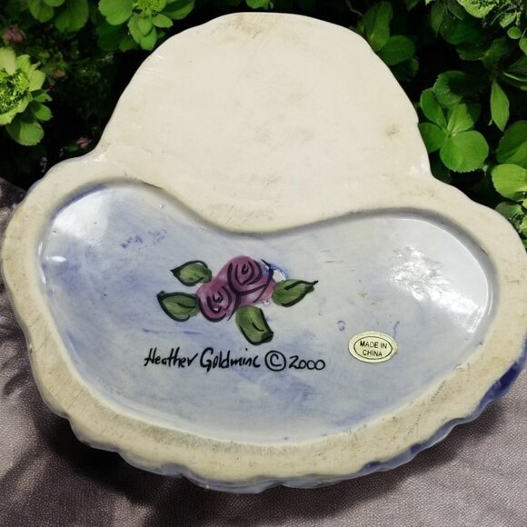 Blue Sky Clay Works Vanity Tray Dish Heather Goldminc "BEAUTY SHINES FROM WITH" - Picture 7 of 14